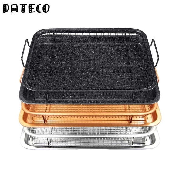 Copper Baking Tray Oil Frying Baking Pan Non-stick Chips Basket Baking Dish Grill Mesh Barbecue Tools Cookware For Kitchen