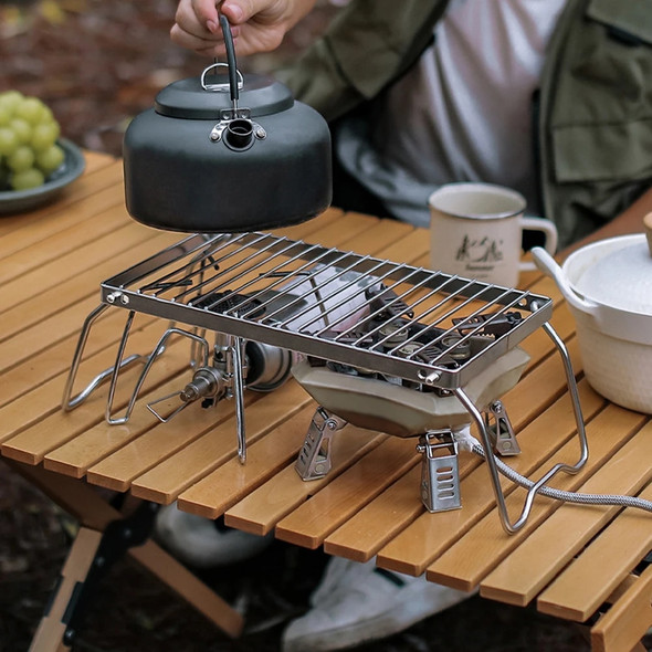 Portable Foldable Camping Stove BBQ Grill Rack Height Adjustable for Cooking Picnic Hiking Fishing Camping BBQ Grill Stand