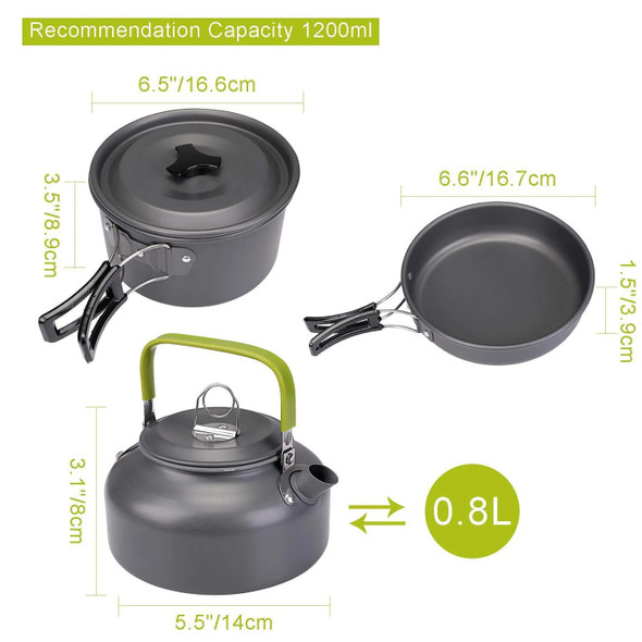 Camping Cookware Set Aluminum 2-8 Person Portable Outdoor Tableware Cookset Cooking Kit Pan Bowl Kettle Pot Hiking BBQ Picnic Camping Cookware Set Aluminum 2-8 Person Portable Outdoor Tableware Cookset Cooking Kit Pan Bowl Kettle Pot Hiking BBQ Picnic