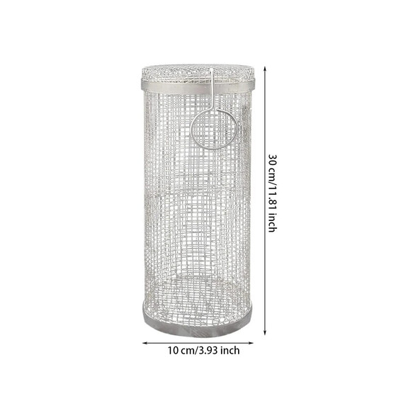 BBQ Basket Stainless Steel Grill Grid Grate Picnic Barbecue Wire Mesh Cylinder Easy Cleaning Kitchen Tool Cookware