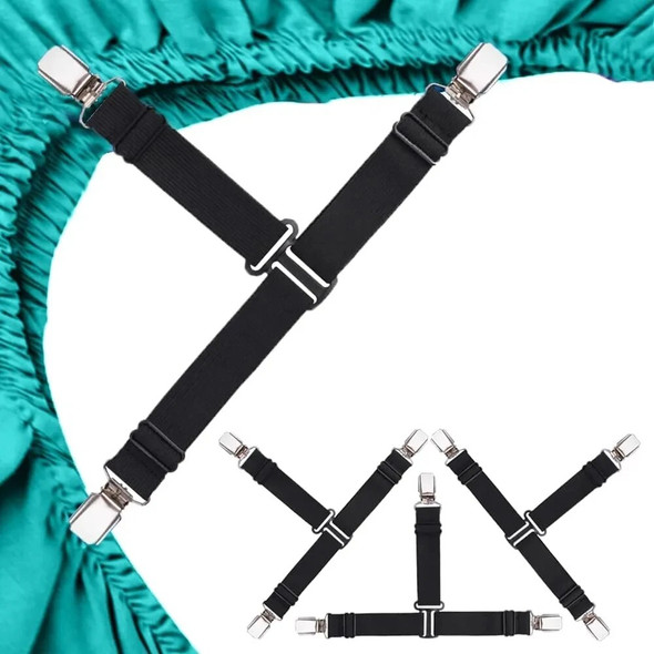 4Pcs/Set Elastic Bed Sheet Grippers Belt Fastener Bed Sheet Clips Mattress Cover Blankets Quilt Holder Textiles Organize Gadgets 4Pcs/Set Elastic Bed Sheet Grippers Belt Fastener Bed Sheet Clips Mattress Cover Blankets Quilt Holder Textiles Organize Gadgets