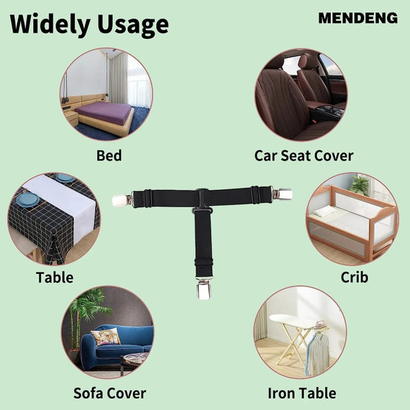 4Pcs/Set Elastic Bed Sheet Grippers Belt Fastener Bed Sheet Clips Mattress Cover Blankets Quilt Holder Textiles Organize Gadgets 4Pcs/Set Elastic Bed Sheet Grippers Belt Fastener Bed Sheet Clips Mattress Cover Blankets Quilt Holder Textiles Organize Gadgets