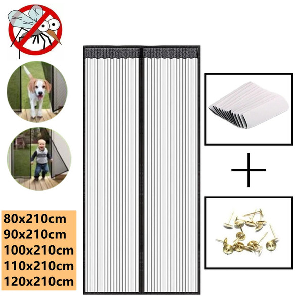New Magnetic Mosquito Net Summer Anti Bug Fly Door Curtains Mesh Automatic Closing Door Screen Living Room Bedroom Curtain