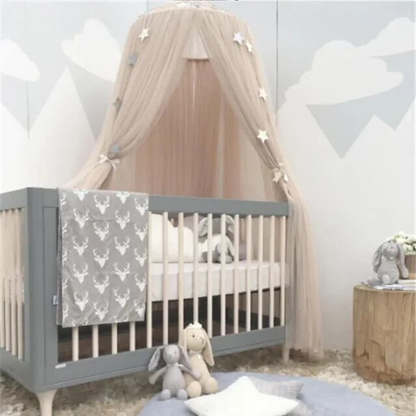 Nordic Princess Crown Dome Tent Mosquito net bed Net 7-layer gauze tent children's room decoration