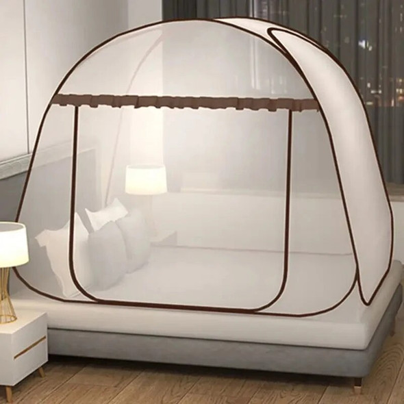 1.2m1.5m1.8m Yurt Mosquito Net Curved Single Door Bed Top Tent No Need To Install 360° Full Siege Folding Mosquito Net Student
