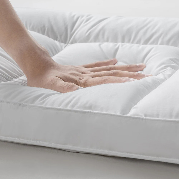 Bidekanu 1 Pcs Contour Cervical Pillow Neck Protection Pillow Slow Rebound 100% Cotton Fabric