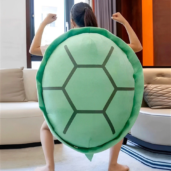 39.4inch Wearable Turtle Shell Plush Pillows Stuffed Soft Multi-Purpose Tortoise Costume Toy Plush Dress Up Funny Birthday Gift