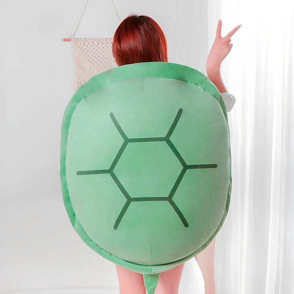 Extra Large Wearable Turtle Shell Pillows Soft Stuffed Turtle Plush Pillow Creative Tortoise Costume Toy for Adults Kids Gift