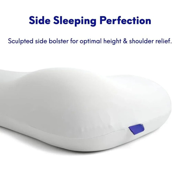 Deep Sleep Pillow,Patented Ergonomic Contour Design for Side&Back Sleepers, Orthopedic Cervical Shape Gently Cradles