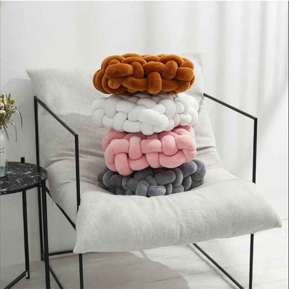 Square Knot Stuffed Cushion Nordic Aesthetic Stuffed Pillow Hand-made Decorative Plush Pillow Office Sleeping Back Knot Cushion