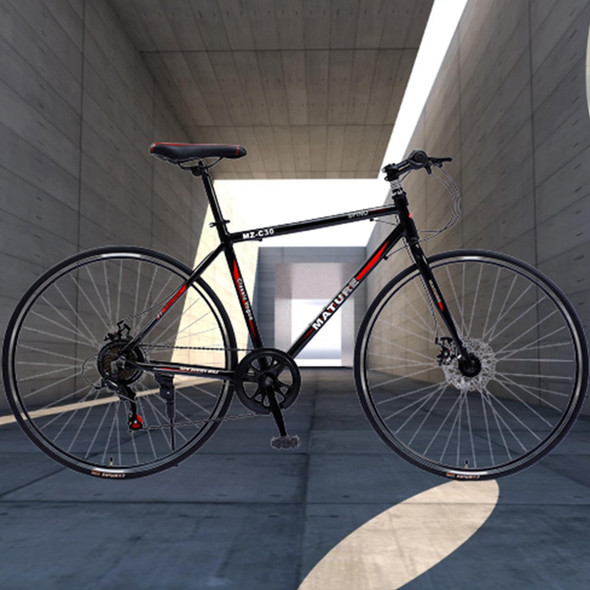 27 Inches Bicycle Aluminum Alloy Frame Curved Handle Damping Bike