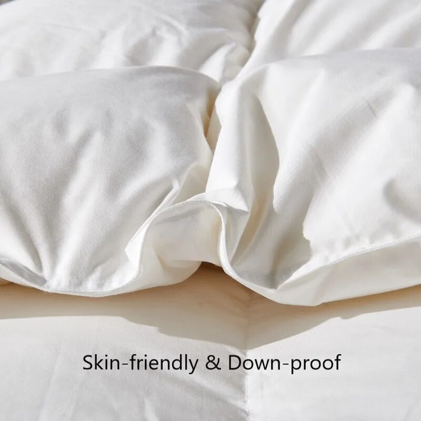 Goodnight Kiss Summer Duvet Insert 100% White Goose Down Comforter Ultra Soft Lightweight Hypoallergenic Washable Blanket