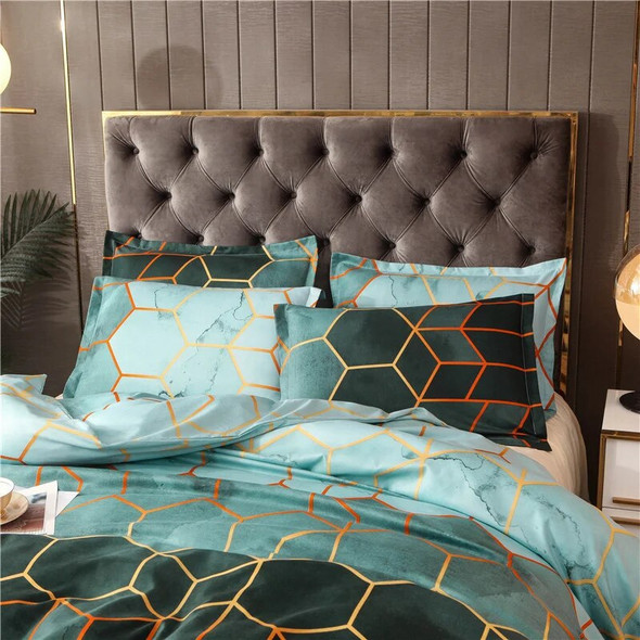 2/3 Pcs Luxury Duvet Cover Set Fashion Geometry Bedding Sets Comforter Duvet Cover Pillowcase Home Textiles