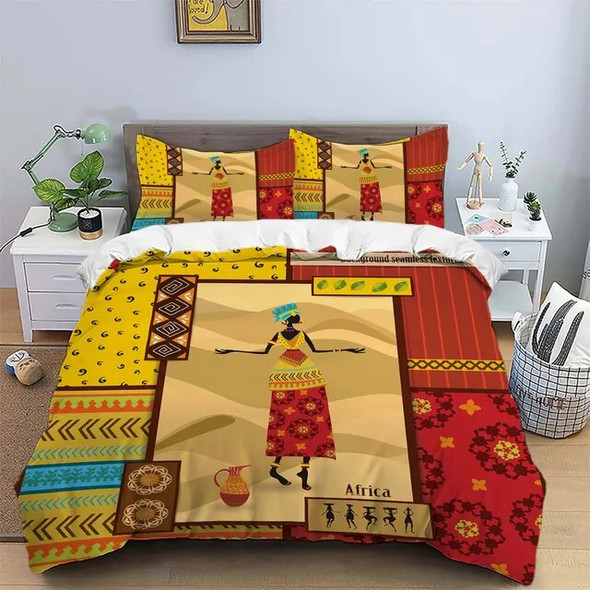 90gsm brushed polyester fabric, comfortable and warm bedding 3-piece set, 1 duvet cover+2 pillowcases, color blocking design