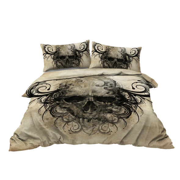 Hair Skull Bedding Sets With Duvet Cover 3 Pieces Bedspreads With 2 Pillow Shams