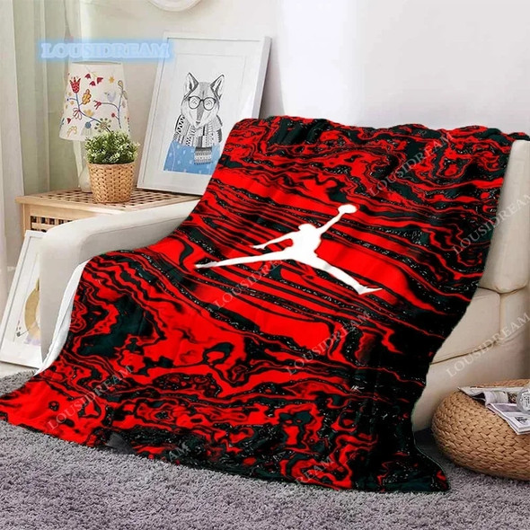 J-Jordan logo throw blanket cooling blankets for beds picnic Living room, bedroom, sofa, lunch break, bed sheet gift