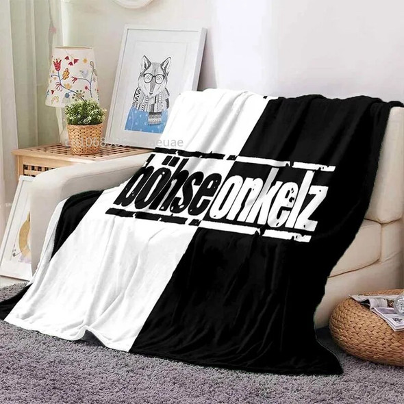 Germany Böhse Onkelz Bohse Onkelz Sofa Flannel Blanket Lightweight Warm Blanket Bed Office Car Knee Pads Throw Blanket