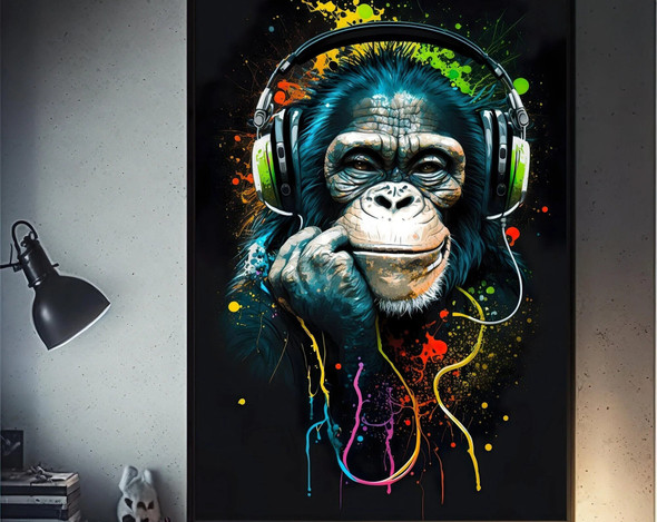 80s Retro Funny Monkey Player Gamepad Picture For Gaming Room Living Canvas Painting Print Wall Art Home Decor Aesthetics Poster 80s Retro Funny Monkey Player Gamepad Picture For Gaming Room Living Canvas Painting Print Wall Art Home Decor Aesthetics Poster