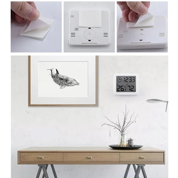 Digital Clock Desk Clock with Temperature Humidity Wall Clocks for Home Kitchen Office Desk Decorations NIDITON