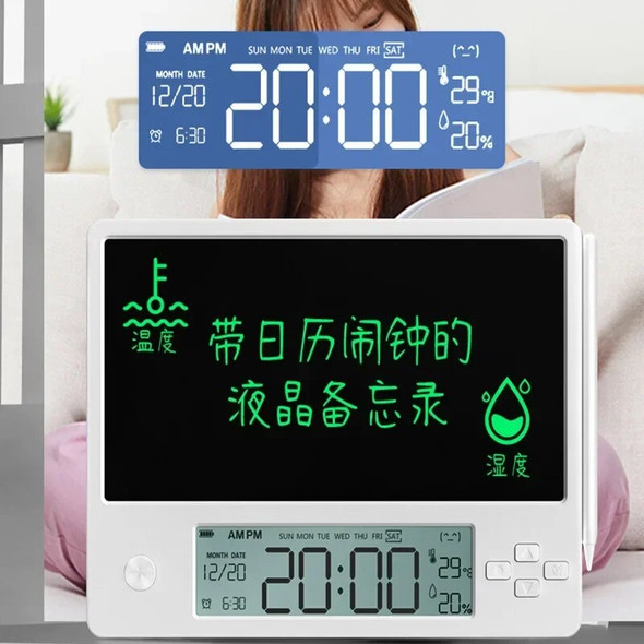 Digital Alarm Clock Simple Handwriting Tablet Writing Drawing Board Electronic Calendar Office Children‘s Gifts