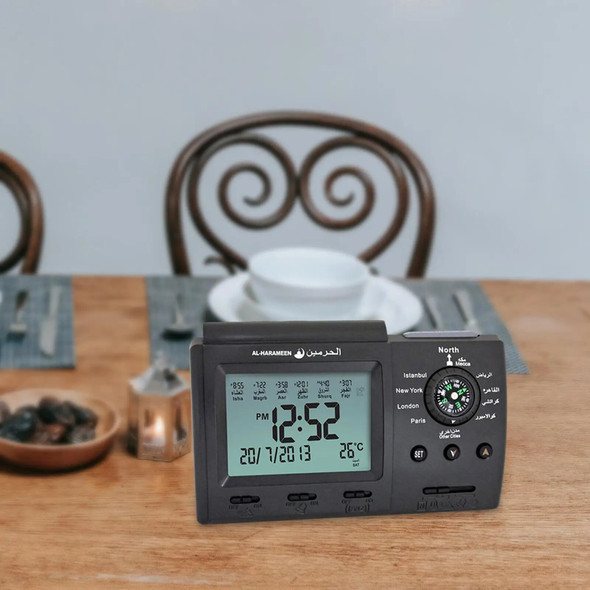 Azan Alarm Table Clock Muslim Snooze Digital Battery Powered Ramadan Gift Mosque