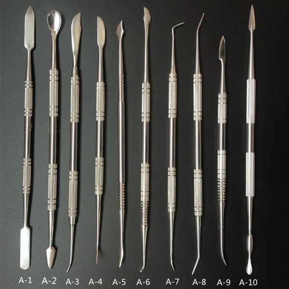 10Pcs/Set Stainless Steel Soft Clay Tools Polymer Sculpting Smoothing Wax Pottery Ceramic Modeling Carved Tools Accessories