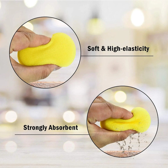 12/20Pcs/Pack Round Shape Ceramic Foam Throwing Water Absorbing Sponge Sculpture Pottery Tools Accessories Coloring Cleaning