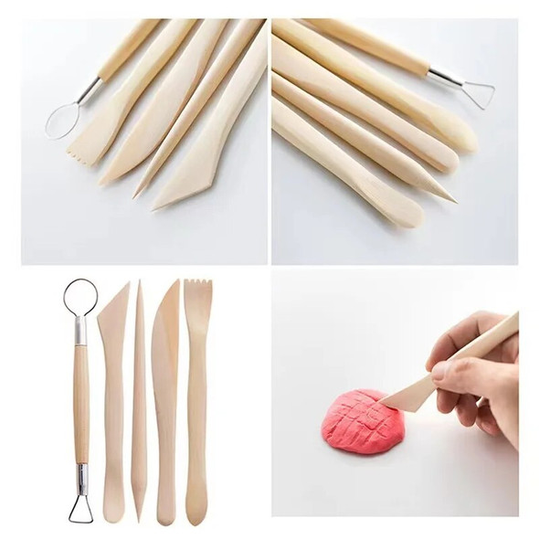 23PCS Art DIY Clay Tool cold potcelain polymer Clays molds Sculpting Carving Craft Tools for Brush Modeling ceramics & pottery