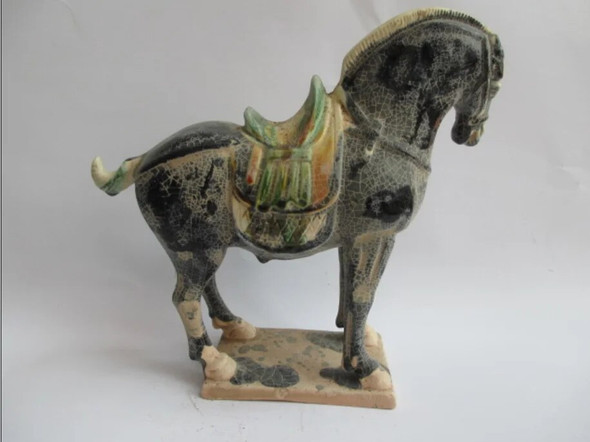 21 cm /tang sancai pottery and porcelain in ancient China, the horse