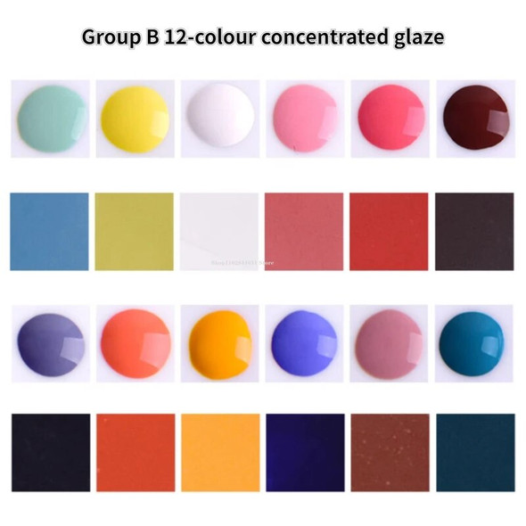 24 Color Ceramic Underglaze Color Medium Temperature Concentrated Glaze DIY Ceramic Crafts Painting Dyeing Filling Materials