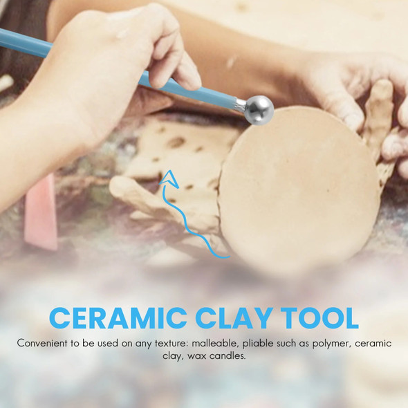 61PCS Ceramic Clay Tools Set Polymer Clay Tools Pottery Tools Set Wooden Pottery Sculpting Clay Cleaning Tool Set
