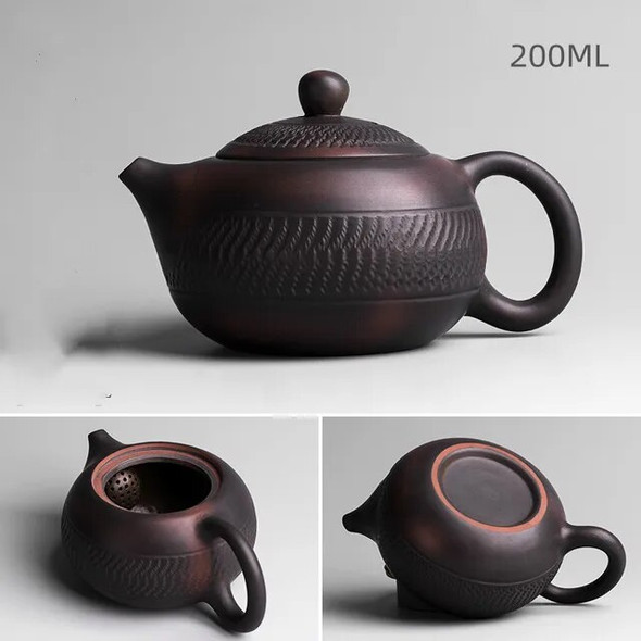 Purple Pottery Pot Ceramic Kung Fu Teapot Handmade Teapot Small Teapot Tea Kettle