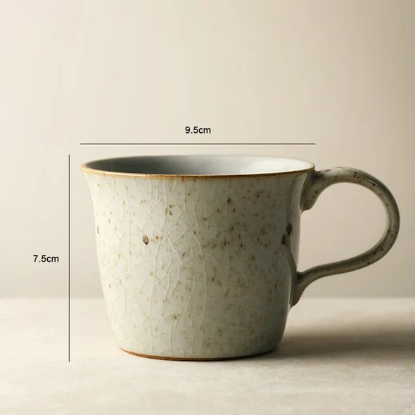 Handmade Pottery Ceramic Coffee 280ML Japan Retro Style Home Office Breakfast Water Tea Drinkware Kiln Transmutation