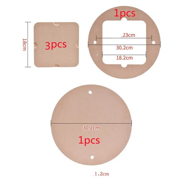 Bat System for Pottery Wheel Outer Density Board Removable Inner Drying Blank Adapter Throwing Ceramic Polymer Clay Supplie Tool