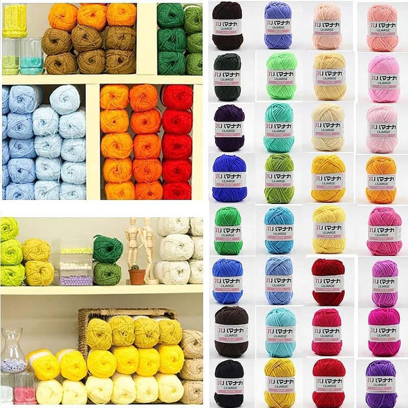 25g Soft Cotton Knitted Scarf Wool babycare Yarn Sweater Knitted Colorful Crochet hand LOT Knitting Craft Baby soft