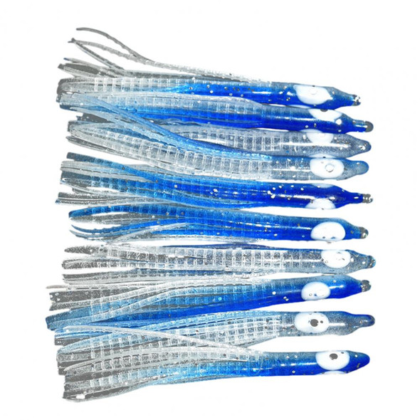 10Pcs Tear-resistant Beard Bait Tempting Angling Bite Resistant Sea Fishing Soft Squid Bait