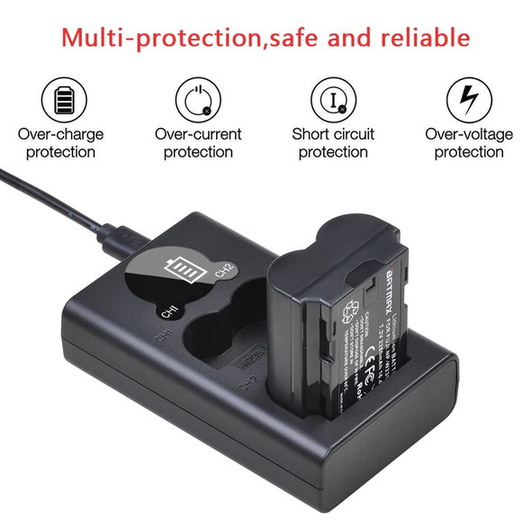 LCD USB NP-W235 NP W235 Battery Charger with Type C Port for Fujifilm X-T5, X-T4, GFX 100S, X-H2S, GFX 50S II, VG-XT