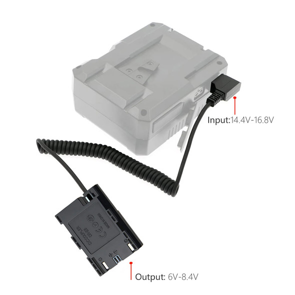 LP-E6 LP-E6NH DR-E6 Dummy Battery D-TAP/DC Coupler Power Supply Connector for Canon EOS 6D 7D 60D 70D 80D 90D R R5 R6 5DS 5D