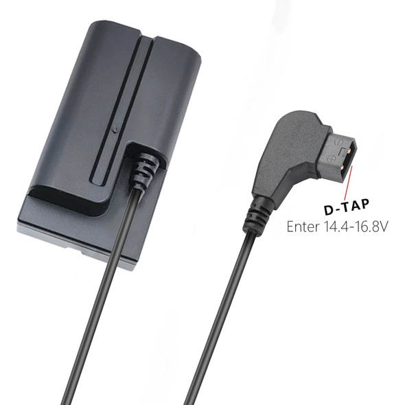 DC Power Adapter D-tap Connector to NP-F Dummy Battery Replacement of NP-F960 /750/770/970 to Power Camera Field Monitor LED