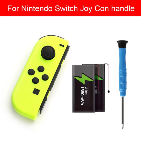 Game Handle Battery 1850mWh Left Right Game Handle Battery Replacement with Screwdriver for Switch OLED/Joy-Con Game Handle Battery 1850mWh Left Right Game Handle Battery Replacement with Screwdriver for Switch OLED/Joy-Con