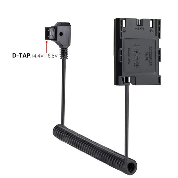 LP-E6 LPE6NH Dummy Battery DR-E6 DC Coupler For Canon EOS R5 R6 5DS R 7D 6D 5D3 5D4 90D 80D 70D BMPCC 4K/6K