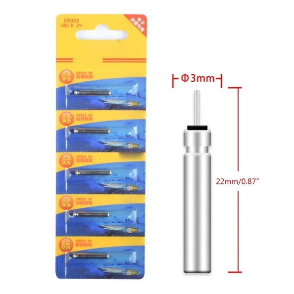 5PCS Long Life Fishing Floats Batteries 3V Lithium Pin Battery CR322