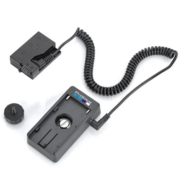 DR-E8 DC Coupler LP-E8 Dummy Battery +NP-F Battery Adapter Plate for Canon EOS Rebel T5i T3i T4i T2i, Kiss X6 X5 X4, 700D 650D
