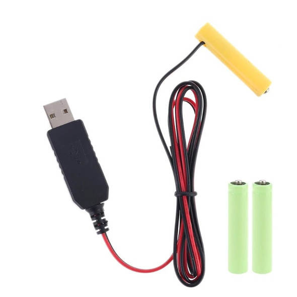 Y5GE LR03 AAA Battery USB Power Supply Cable Replace 1 to 4pcs AAA 1.5V Battery For Electric Toy Flashlight Clock Y5GE LR03 AAA Battery USB Power Supply Cable Replace 1 to 4pcs AAA 1.5V Battery For Electric Toy Flashlight Clock
