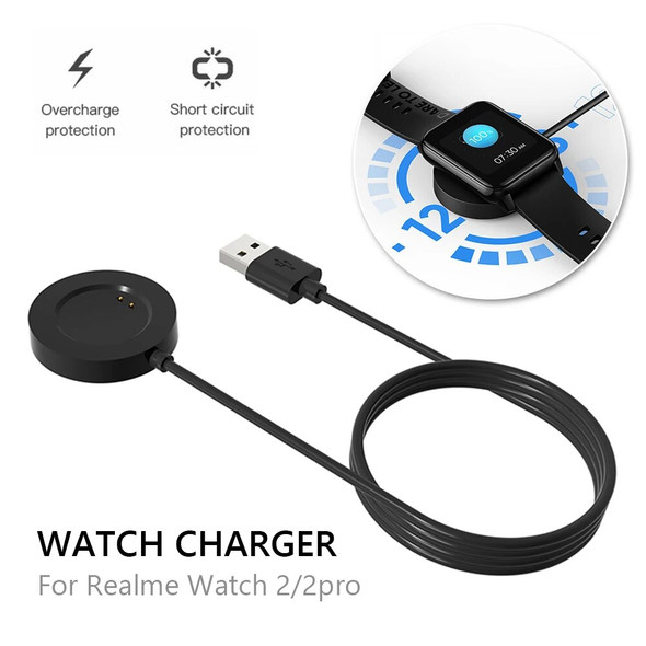 For Realme Watch 2/Pro USB Charger Dock Sport Smartwatch Power Supply Station