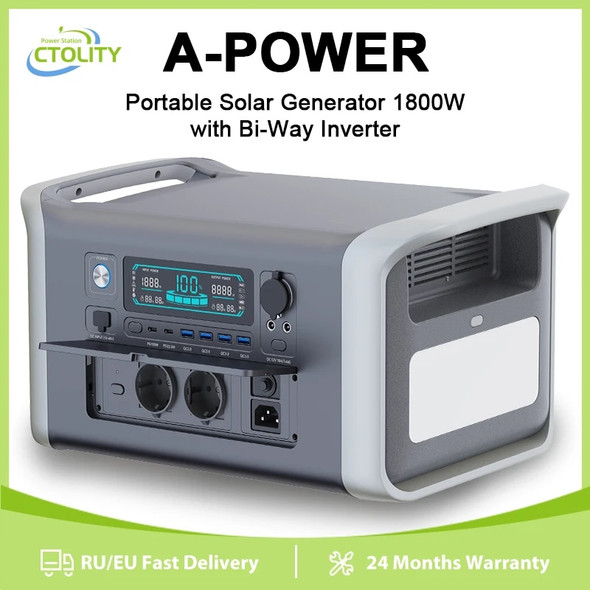 220V Camping Power 1000w 1800w 2400w Portable Power Station Lifepo4 Battery One Hour Fast Charging EU Warehouse Korea Shipping