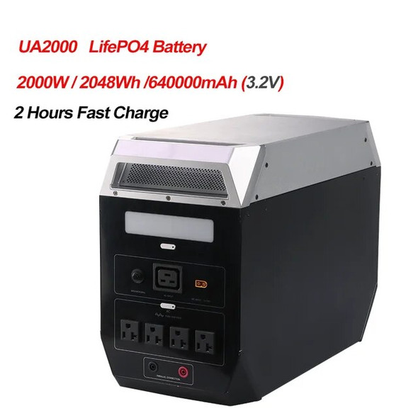 2000W Rechargeable Power Bank 220V 1000W Fast Charge Portable Power Station With Lifepo4 Battery For Home Outdoor Emergency Use