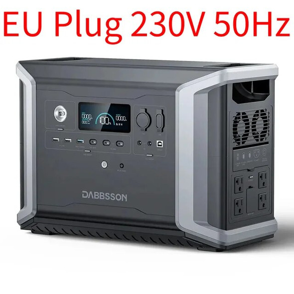 Dabbsson Portable Power Station 2330Wh Solar Generator DBS2300plus Battery Power Storage Support Parallel Connection for camping