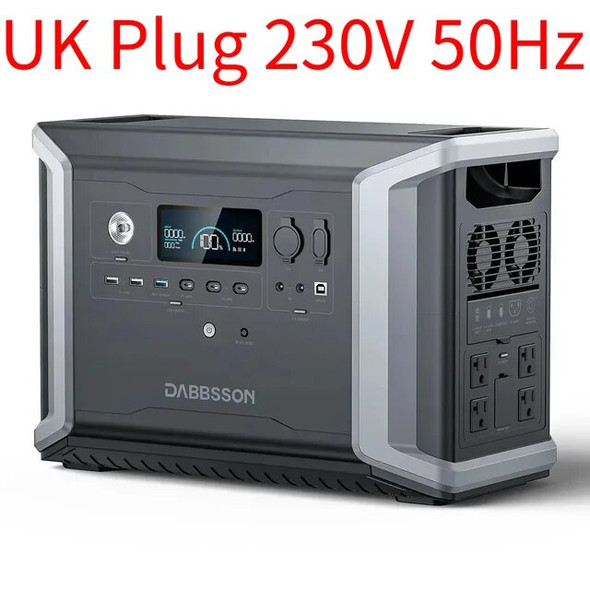 Dabbsson Portable Power Station 2330Wh Solar Generator DBS2300plus Battery Power Storage Support Parallel Connection for camping