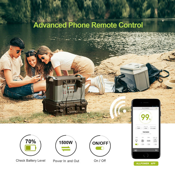 ALLPOWERS Portable Power Station with Solar Panel, 140W 280W 420W Photovoltaic Panel for 2000W Solar Powerstation (Peak 4000W) ALLPOWERS Portable Power Station with Solar Panel, 140W 280W 420W Photovoltaic Panel for 2000W Solar Powerstation (Peak 4000W)